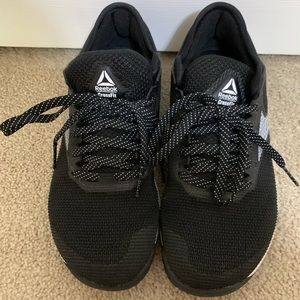 Women’s Black Reebok Nano Crossfit shoes Size 8